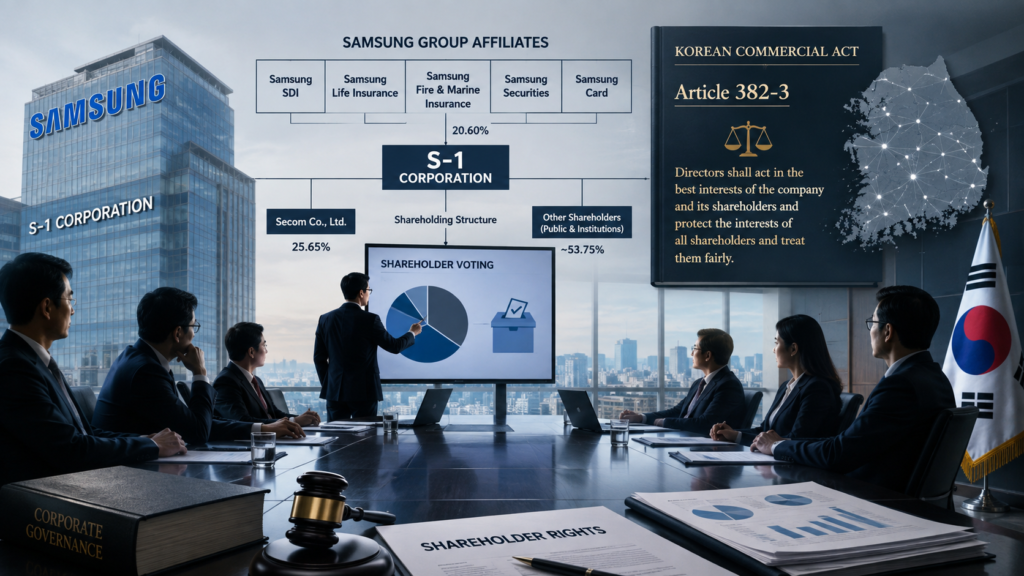 South Korea Commercial Act and shareholder rights in S-1 Corporation